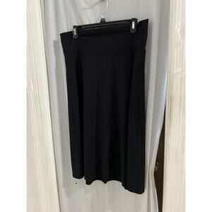 Title 9 Navy Blue Pull On Midi Skirt Sz M